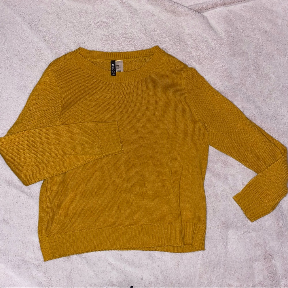 H&M YELLOW KNIT SWEATER